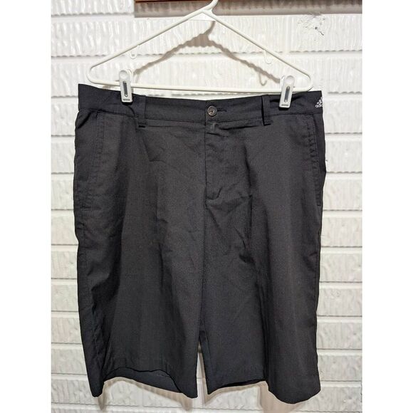 Adidas Men's Black Solid Mid-Rise Polyester Adizero Golf Shorts Size 34 - Picture 1 of 6
